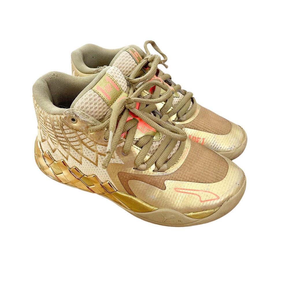 Puma MB.01 Golden Child Mello Basketball Sneakers Sz 5Y
